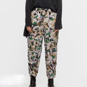 Pia Camou Pants Cargo Pants - Green/Beige